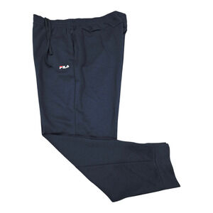 FILA Men's Dual Slide Zipper Pockets Performance Jogger Navy, XXL